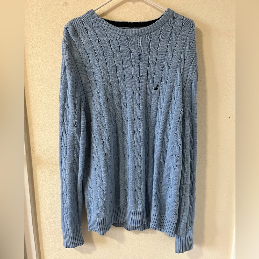 Nautica Baby Blue Cable Knit Sweater